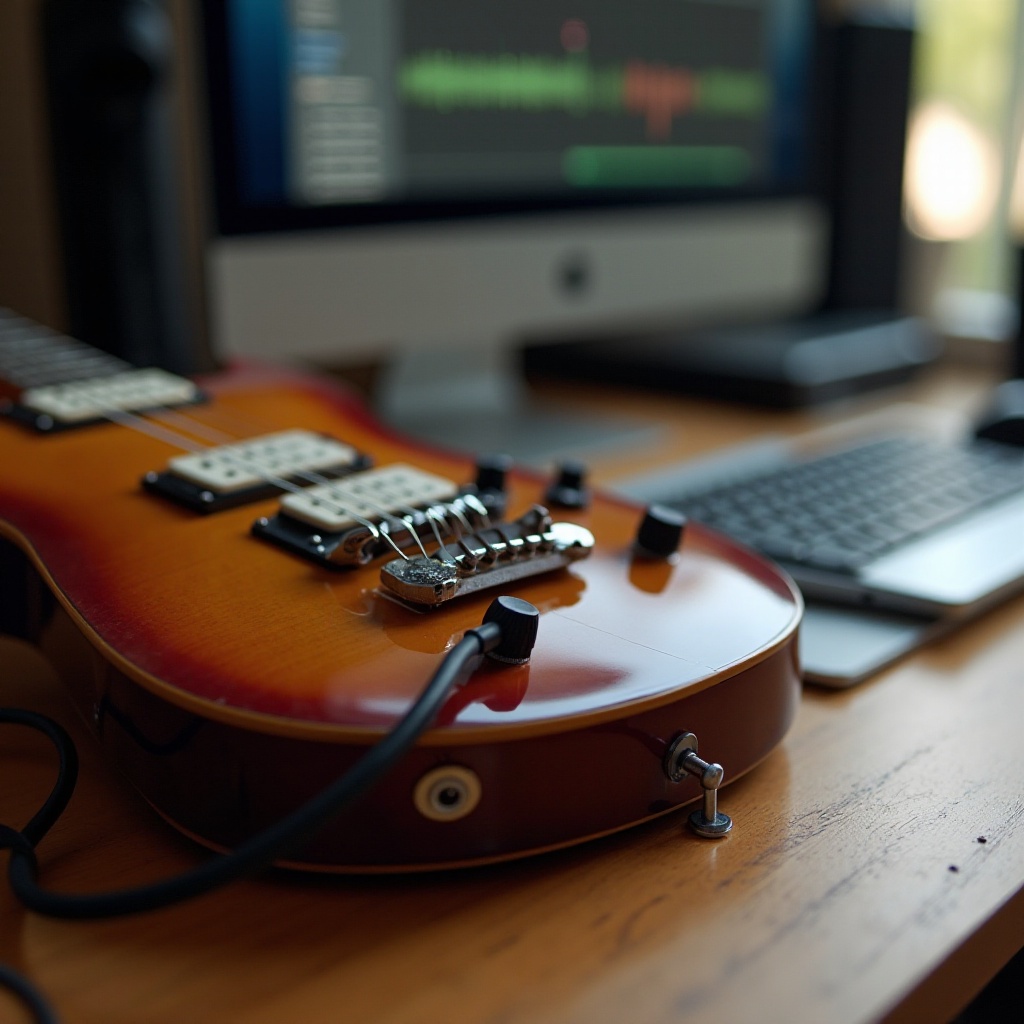 how to plug guitar into computer